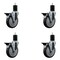 Service Caster 5'' Thermoplastic Rubber Swivel 1-3/4'' Expanding Stem Caster Set with Brake, 4PK SCC-EX20S514-TPRB-PLB-134-4 - alternate 1